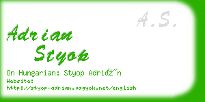 adrian styop business card